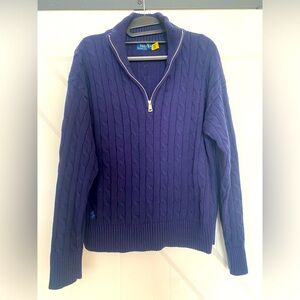 POLO Ralph Lauren classic Cable Knit Quarter Zip Pullover NEVER WORN